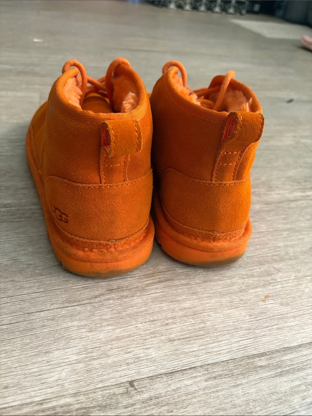 UGG Orange Lace-Up Boots